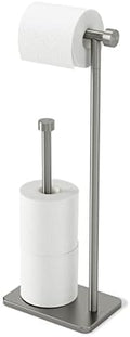 Umbra Cappa Toilet Paper Stand, Freestanding Metal with Reserve, Nickel