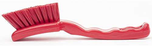 SPARTA 41395EC05 Plastic Scrub Brush, Detail Brush, Kitchen Brush With Hanging Hole For Cleaning, 7 Inches, Red