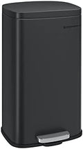 SONGMICS 8 Gallon (30 L) Trash Can, Stainless Steel, Step-On Pedal