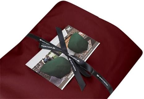 Eevelle Meridian Patio Oval Table Set Cover with Marine Grade Fabric - Outdoor Table Cover - Furniture Set Covers for Dining Table - Easy to Install - (25.5"H x 104"L x 82"W, Burgundy)