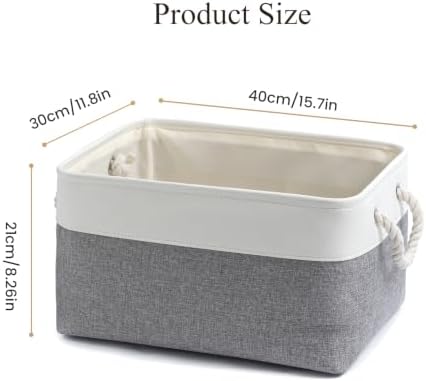 15.7x11.8x8.26 Inch Fabric Large Storage Bins with Handles 3 Pack