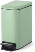 Cesun Small Bathroom Trash Can with Lid, 1.6 Gal, Soft Close, Sage Green