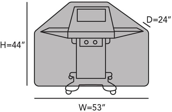 Covermates Grill Cover - Weather Resistant Outdoor Cover, Heavy Duty BBQ Covers for Large Outdoor Kitchen, Classic 12-Guage Vinyl, 53 Inch, Classic Tan