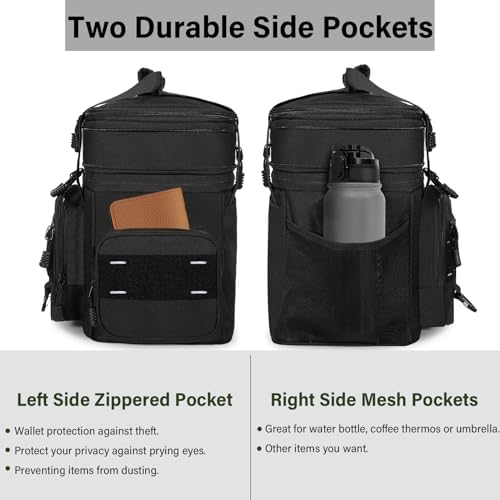 TENKIST Tactical Insulated Lunch Box Men Double Deck Heavy Duty Cooler Bag