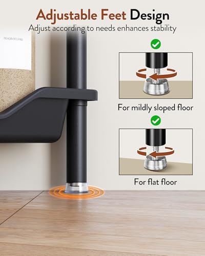 Orimade Rustproof 3 Tier Floor Standing Corner Shower Caddy Organizer, Plastic Aluminum Splicing Floor Corner Shelf Rack Stands for Bathroom, Black