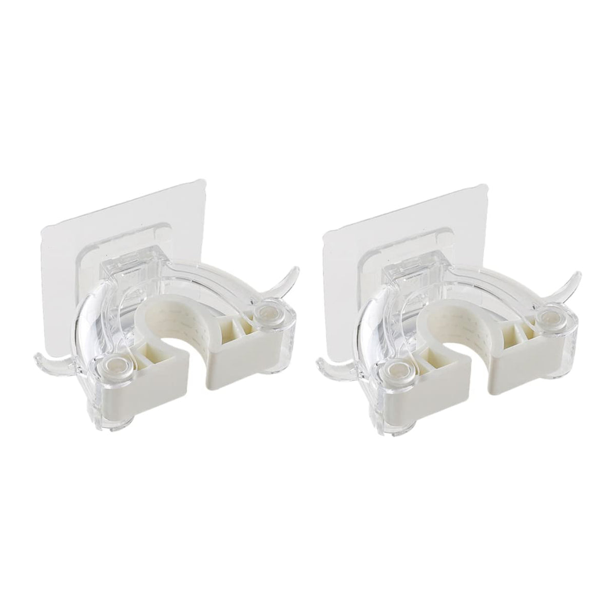 2pcs Multi function Mop Holder Wall Mount Broom Hanger Plastic Mop Clip for Home Kitchen Cleaning