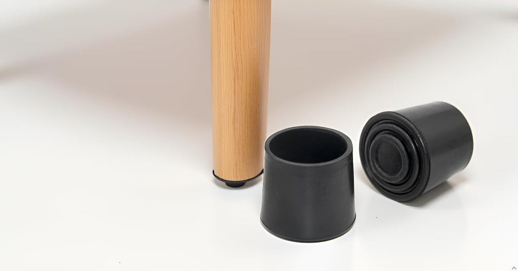 Furniture Table Covers Chair Leg Caps Round Black 32mm 4PCS (4 Count)