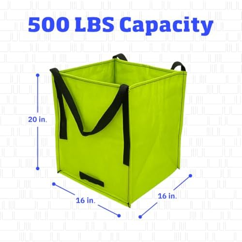 DURASACK Heavy Duty Storage Tote Bag 22-Gallon, Lime Green, Pack of 4