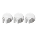 3pcs White Suction Cup Mop and Broom Holder Wall Mount