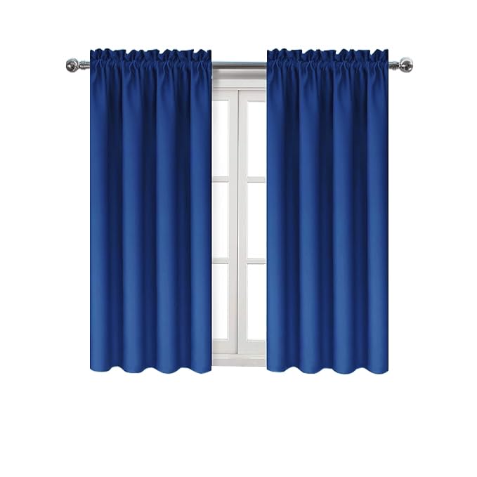 Blackout Curtains for Bedroom Living Room 42 x 45 Inch Long 2 Panels (2 Count)