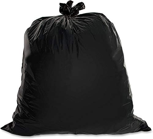 PSBM 33 Gallon Black Trash Bag, 100 Bags, 1.5 Mil Thick, For Commercial Kitchen, Warehouse, Office, Janitorial, Can Liners, Large Garbage Bags