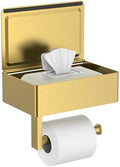 FORIOUS Toilet Paper Holder with Shelf, Wall-Mounted Modern Wipes Dispenser