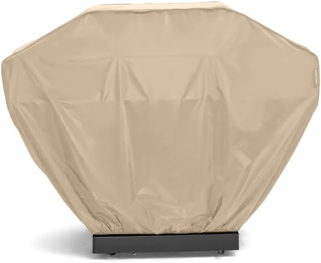 Covermates Grill Cover - Weather Resistant Outdoor Cover, Heavy Duty BBQ Covers for Large Outdoor Kitchen, Classic 12-Guage Vinyl, 53 Inch, Classic Tan