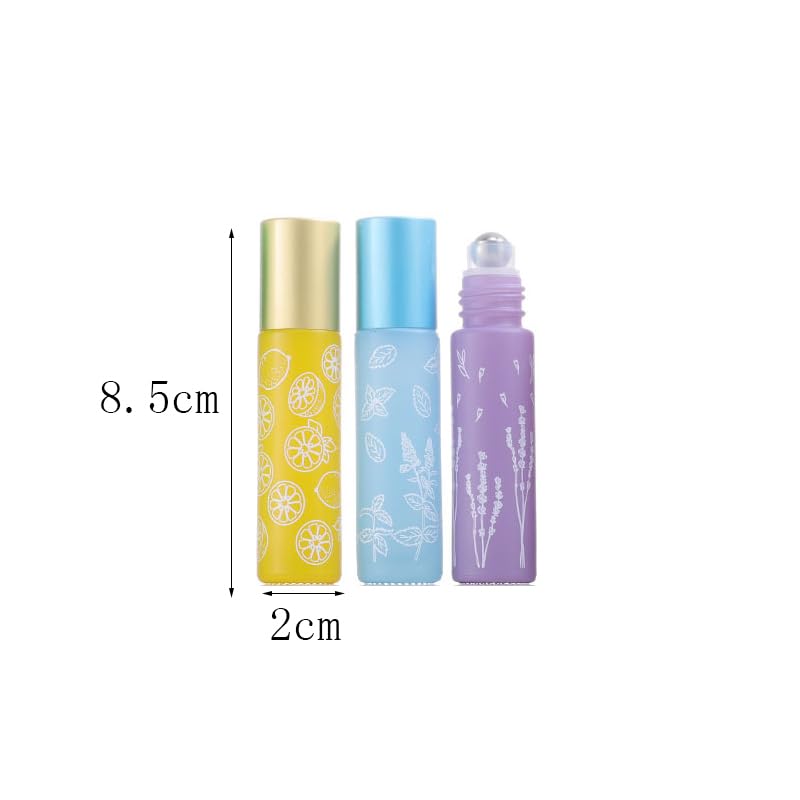 10ml Glass Essential Oil Roller Bottles Roll on Bottles (10 Count)