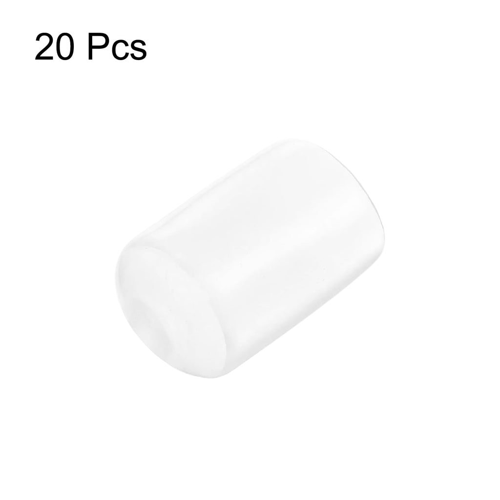 20pcs Rubber End Caps Protective Caps 17mm ID Vinyl PVC Round Tube Bolt Cap Cover Screw Thread Protectors