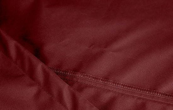 Eevelle Meridian Patio Oval Table Set Cover with Marine Grade Fabric - Outdoor Table Cover - Furniture Set Covers for Dining Table - Easy to Install - (25.5"H x 104"L x 82"W, Burgundy)