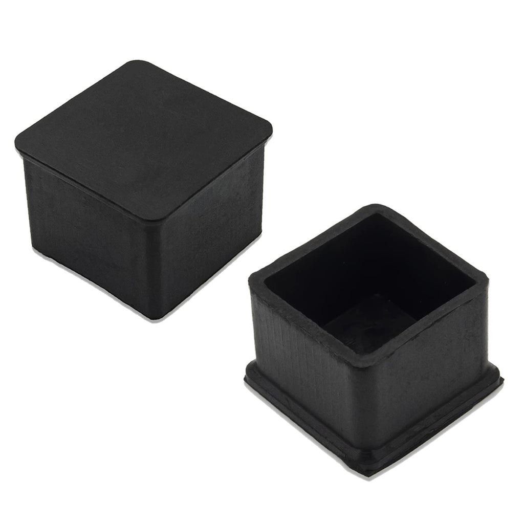 Non Slip Thick Rubber Leg Tips Floor Protectors Square Chair Leg Caps 20pcs (20 Count)