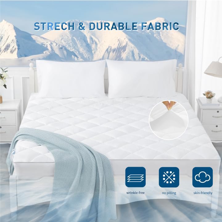 Cooling California King Mattress Pad Cover for Hot Sleepers