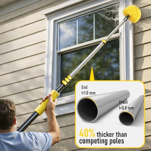 25 Foot High Ceiling Duster Kits with 4.5-18ft Heavy Duty Extension Pole
