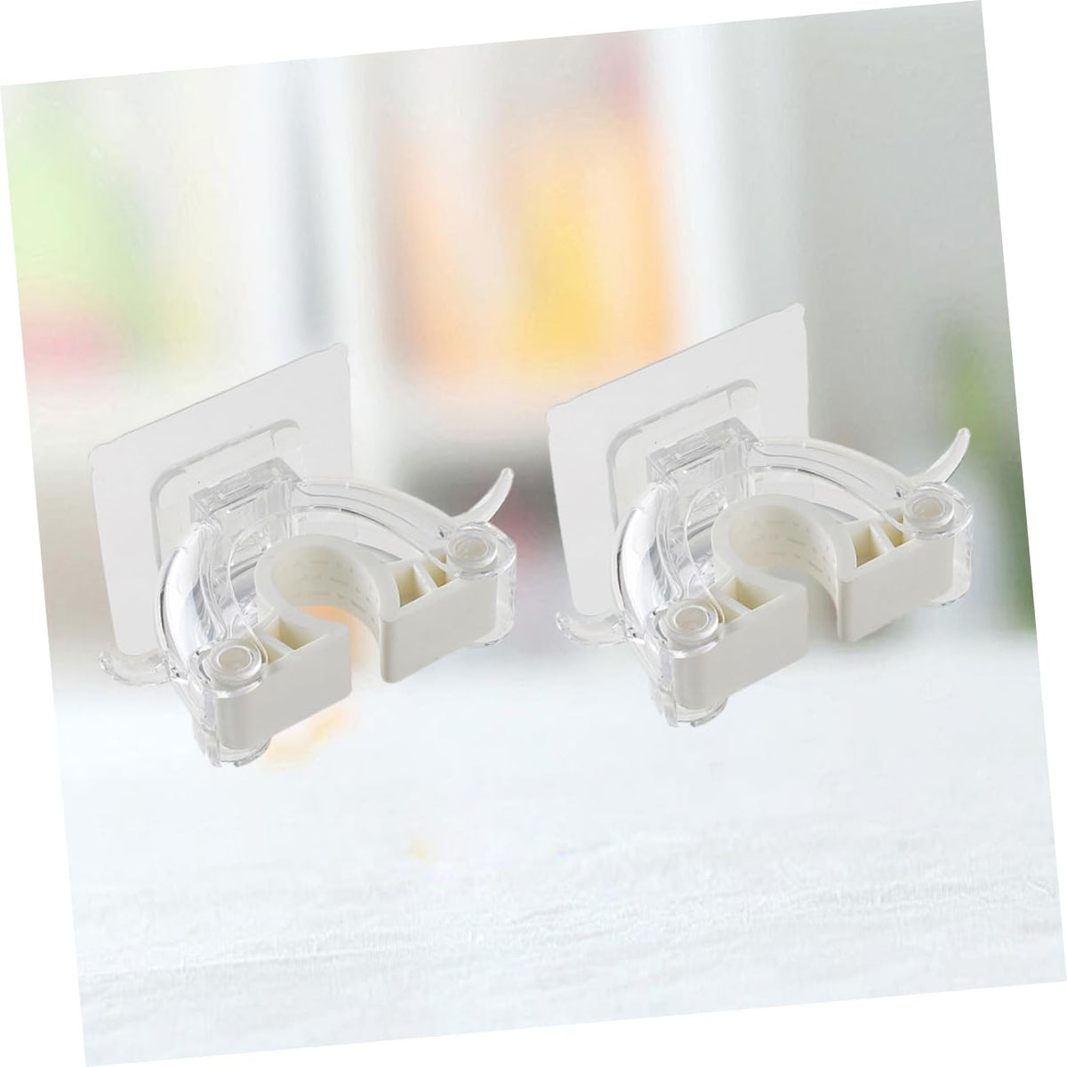 2pcs Multi function Mop Holder Wall Mount Broom Hanger Plastic Mop Clip for Home Kitchen Cleaning
