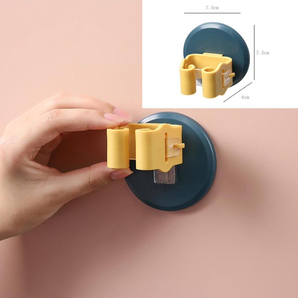 Mop Broom Holder Wall Mount Suction Cup Clamps Non