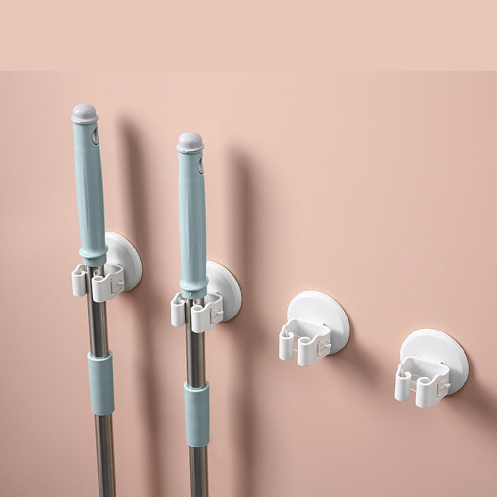 3pcs White Mop Broom Holder Wall