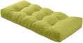 Bench Cushion 47 inches,Indoor/Outdoor Non-Slip Tufted Cushions, Premium Waterproof Linen, Soft Piano Sofa Cushions, High-Density Memory Foam(Green-47x19x4in)