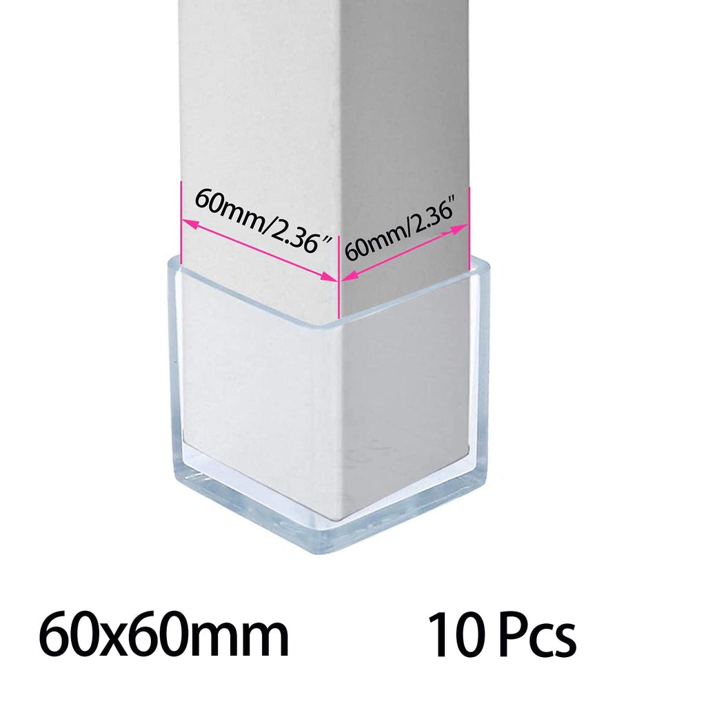 10 Pcs Transparent Square Anti (10 Count)