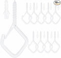 10PCS Eye Screw Hooks for Hanging Heavy Duty with Safety Buckle.Metal Ceiling Hooks for Hanging Plants,Cup,Wind Chime,Bird Feeders,christmas String Lights at Indoor&Outdoor,2.36 Inch(No Drill Bit)