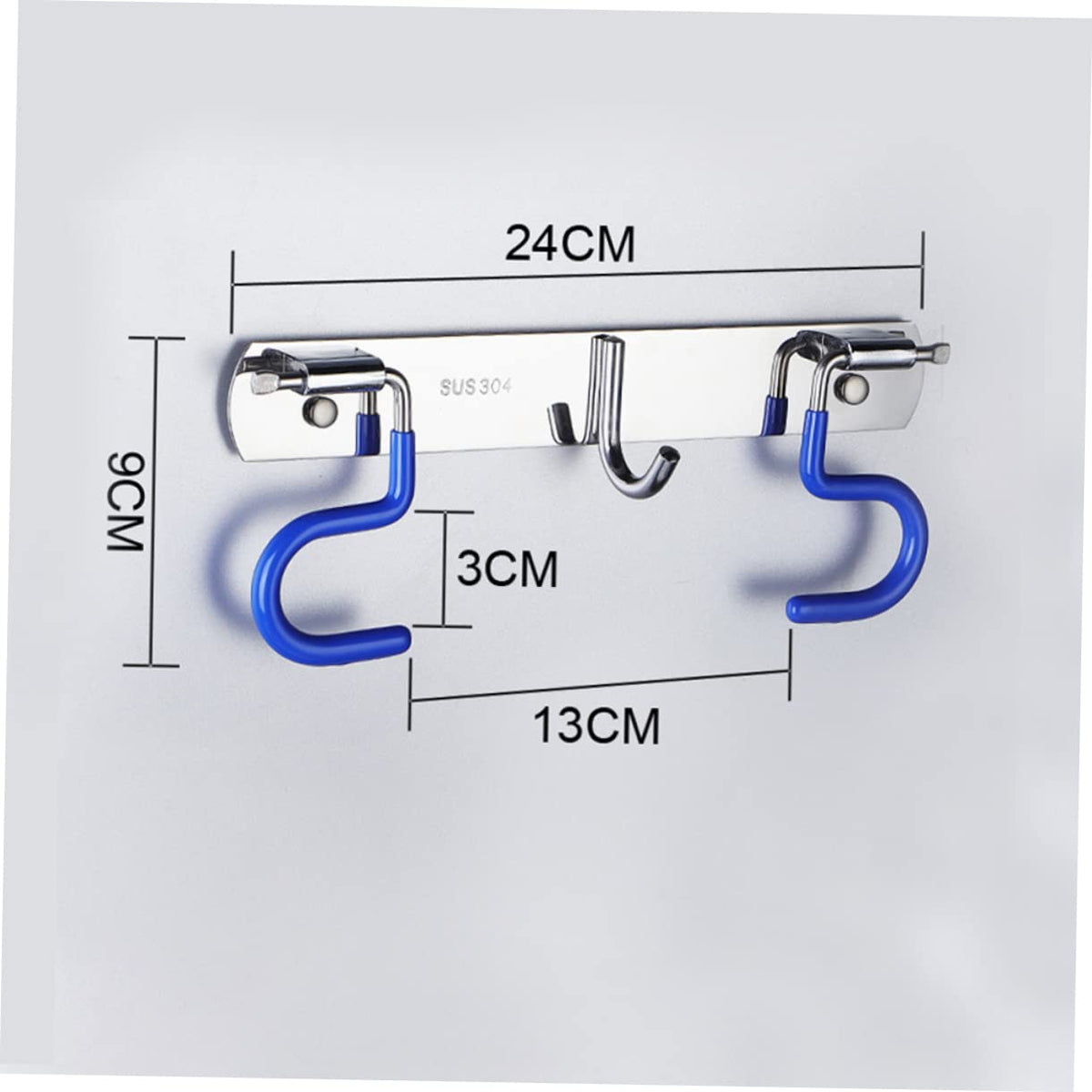 Stainless Steel Mop and Broom Holder Wall