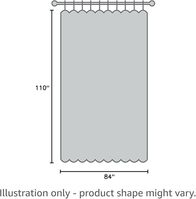 HolidayIdeas 4 Panels Linen Outdoor Curtains for Patio Waterproof Curtains 84 Inch Length-Outside Wide Curtains Weatherproof, Privacy for Pergola, Porch, Gazebo-110 Wide x 84" Long Light Grey