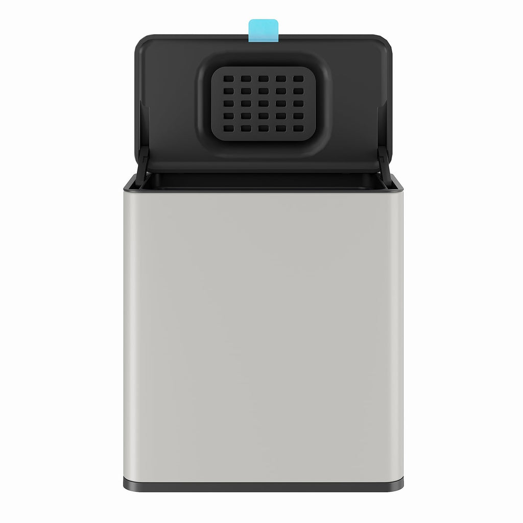 Stainless Steel Hanging Trash Can with Lid and Inner Bucket