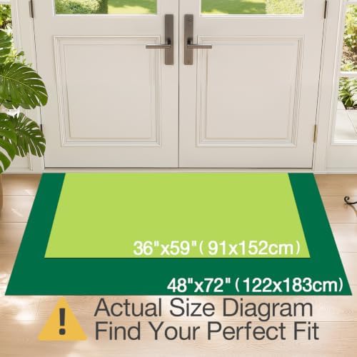 LUMI Washable Indoor Door Mat for Entryway 48x72, Entrance Mat, Taupe