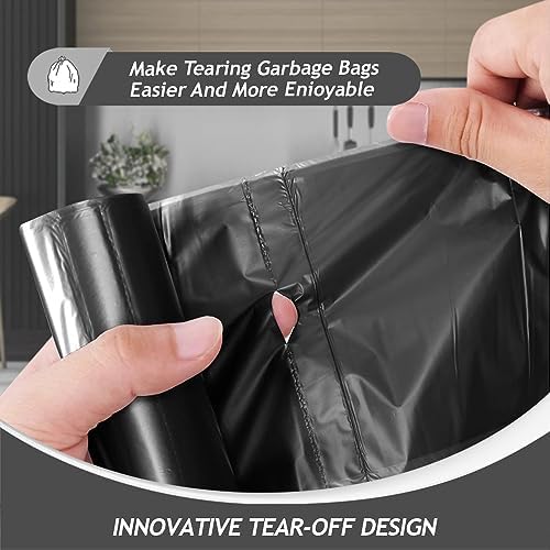 Teivio Small Black Trash Bags 4 Gallon 1000 Count Kitchen Bulk Garbage Bags
