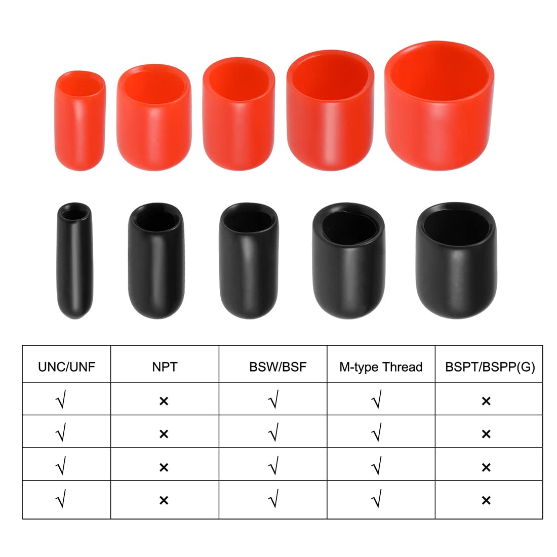 20pcs Rubber End Caps 3 (20 count)