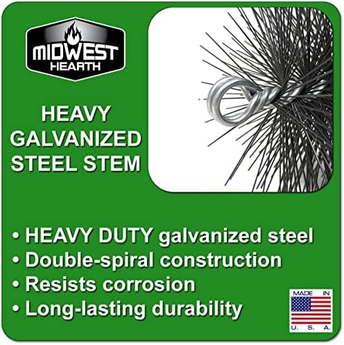 Midwest Hearth Wire Chimney Cleaning Brush (10-Inch Round), Made in USA