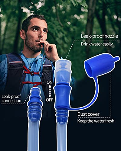 Mdvora 1.5L/2L/2.5L/3L Hydration Bladder, Large Opening Water Storage Bladder Bag, for Cycling Hiking Camping(2L,1 Pack)