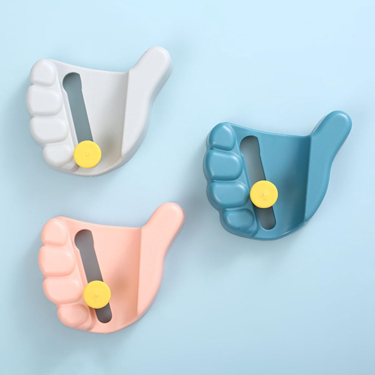 Wall Mounted Mop Holder Broom Mop Grippers 6pcs Set Traceless Adhesive with Anti
