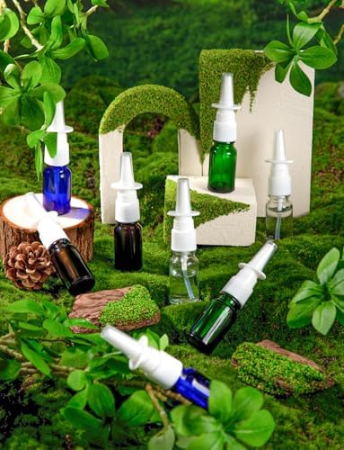 10 Pcs Nasal Spray Bottle Glass Empty Refillable, 10ML/0.35OZ