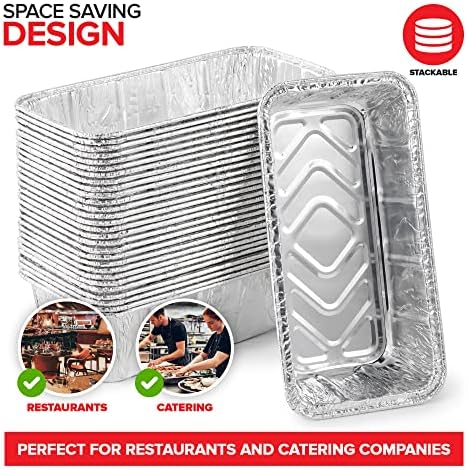 Stock Your Home 2 Lb Aluminum Foil Mini Loaf Pans (50 Pack) Disposable Small Loaf Pan – 2 Pound Baking Tin Liners, Perfect to Bake Cakes, Bread Loaves, and Meat - 8.5 x 4.5 x 2.5
