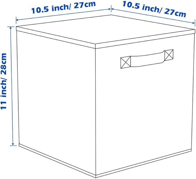 PowerKing Collapsible Storage Cubes with Handles, Fabric Foldable Bins for Closet Shelves, Durable Organization Storage Bins, 10.5'' x 11'' x 10.5'', 2 Pack, Pink