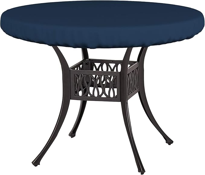 Covers & All Round Table Top Cover, 12 Oz Waterproof UV & Weather Resistant Patio Table Cover, Outdoor Table Cover for Patio Outdoor Furniture & Coffee Table (60" Dia x 4" H Inches, Blue)