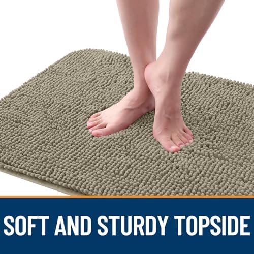OLANLY Dog Door Mat for Muddy Paws 59x32, Super Absorbent Chenille Mud Mat