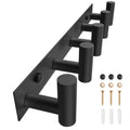 Black Hat and Coat Wall Mount Rack 5 Hooks for Robes