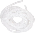 Spiral Cable Wrap - 5.5 Ft 1" Spiral Wire Wrap Cord Covers Bundle Sleeve Hose for Computer Electrical Wire Organizer (White, 1 Inch-5.5Ft)