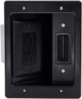 Legrand - On-Q in-Wall TV Cable Management Kit, Recessed Power & Low Voltage Bridge for TVs, UL Listed DIY Wire Hider Solution, HT2102BKV1, Black
