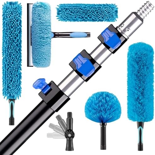 26FT High Reach Duster Cleaning Kit with 5-20 FTExtension Pole