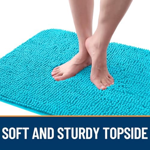 OLANLY Dog Door Mat for Muddy Paws 50x30, Super Absorbent Chenille Mud Mat