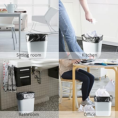 Teivio Small Black Trash Bags 4 Gallon 1000 Count Kitchen Bulk Garbage Bags