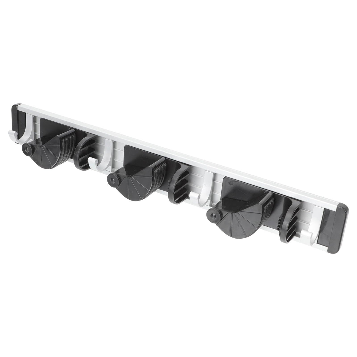 Wall Mounted Mop Holder Broom Rack Space Aluminum No Drilling 4